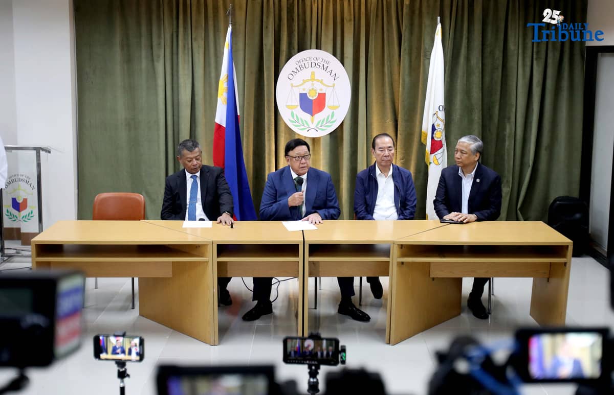 (November 04 2025) ICI chairperson Andres Reyes Jr. submitted another referral before the Ombudsman with Ombudsman Crispin Remulla to oversee during the submission, in the case related to the investigation of the anomalous flood control projects on Tuesday November 4 2025, ICI urging an vestigation of former DPWH Secretary Manuel Bonoan, former Undersecretaries Roberto Bernardo and Maria Catalina Cabral, Bulacan 1st District Engineer Henry Alcantara, Assistant Engineer Bryce Hernandez, and Topnotch Catalyst Builders Inc. owner Eumir Villanueva for their supposed involvement in an irregular riverbank protection project in Plaridel, Bulacan. Photo/Analy Labor