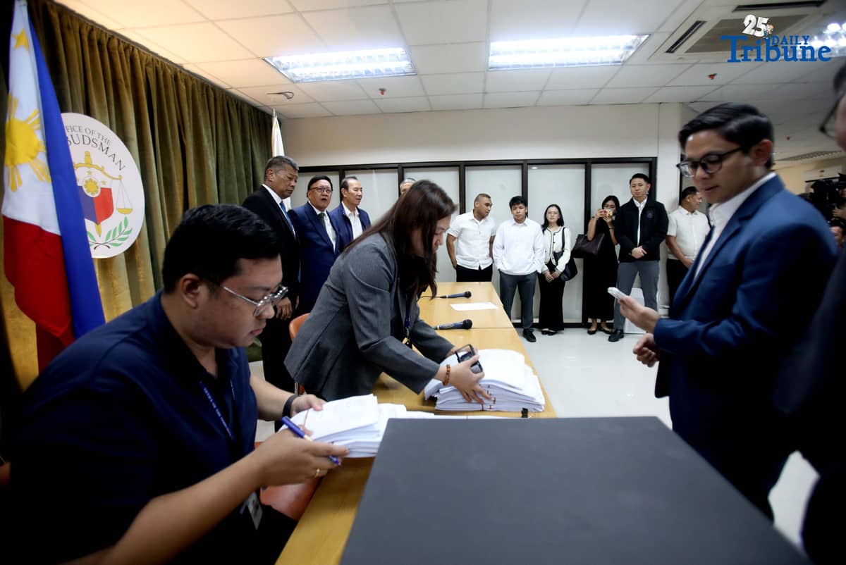 (November 04 2025) ICI chairperson Andres Reyes Jr. submitted another referral before the Ombudsman with Ombudsman Crispin Remulla to oversee during the submission, in the case related to the investigation of the anomalous flood control projects on Tuesday November 4 2025, ICI urging an vestigation of former DPWH Secretary Manuel Bonoan, former Undersecretaries Roberto Bernardo and Maria Catalina Cabral, Bulacan 1st District Engineer Henry Alcantara, Assistant Engineer Bryce Hernandez, and Topnotch Catalyst Builders Inc. owner Eumir Villanueva for their supposed involvement in an irregular riverbank protection project in Plaridel, Bulacan. Photo/Analy Labor
