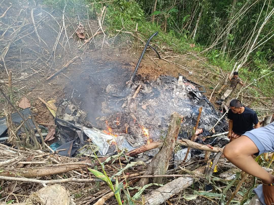 Military copter on humanitarian mission crashes