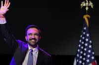 NEW York City mayoral candidate Zohran Mamdani celebrates during an election night event at the Brooklyn Paramount Theater in Brooklyn, New York on 4 November 2025.
