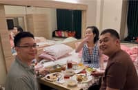 Kris Aquino with sons Bimby and Josh.