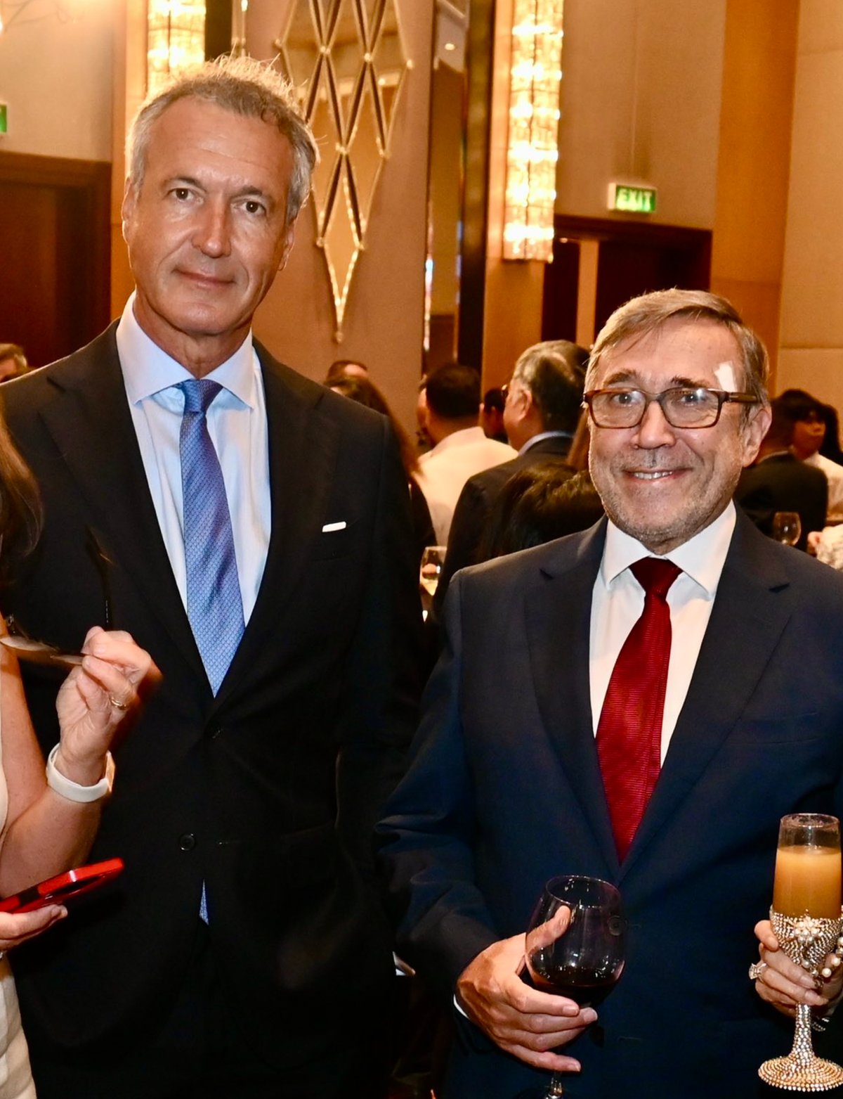 Ambassador of Netherlands Pieter Ten Bosch and Ambassador of Argentina Ricardo Bocalandro.