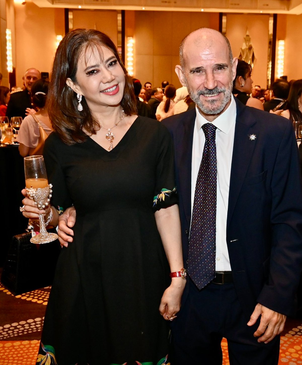 Your columnist and The Ambassador of Spain, His Excellency Miguel Utray Delgado.