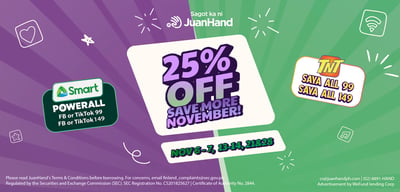 Smart, JuanHand offer 25 percent discount on load