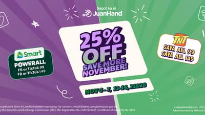 Smart, JuanHand offer 25 percent discount on load