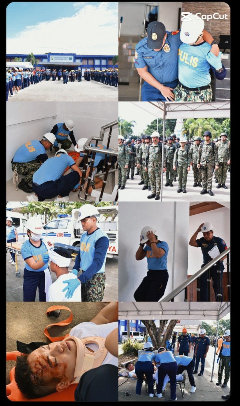 Over 1,000 join earthquake drill at PRO3 Headquarters in Pampanga