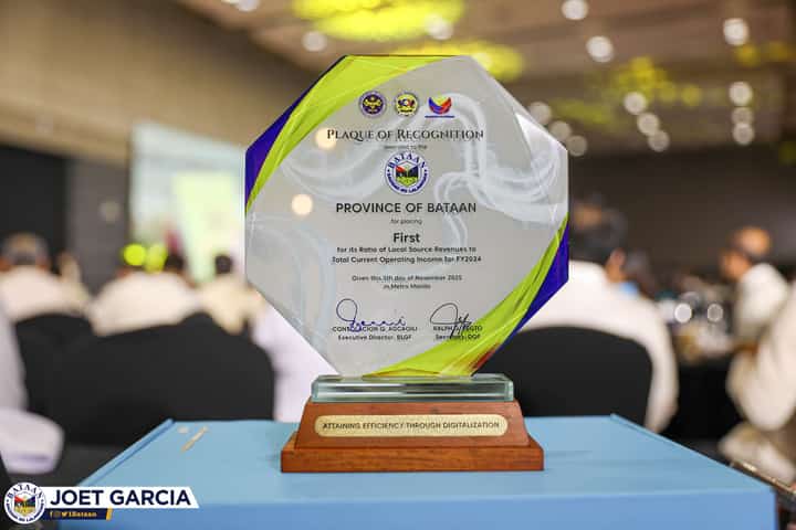 The Provincial Government is touted as the Top 1 on the Ratio of Locally Sourced Revenues to Total Current Operating Income (FY 2024) at the 38th Bureau of Local Government Finance (BLGF) Stakeholders’ Recognition.