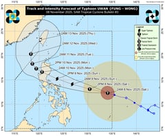 Typhoon Uwan strengthens over Philippine Sea, may reach super typhoon strength before landfall