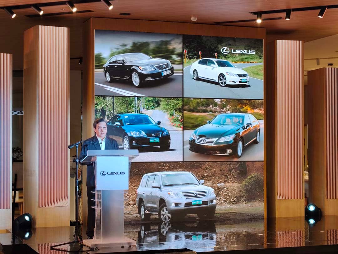 ALFRED V. Ty, chairman of Lexus Philippines, recalls the brand’s early years in the country and its first lineup of models during his opening remarks at the Lexus Manila Gallery inauguration.