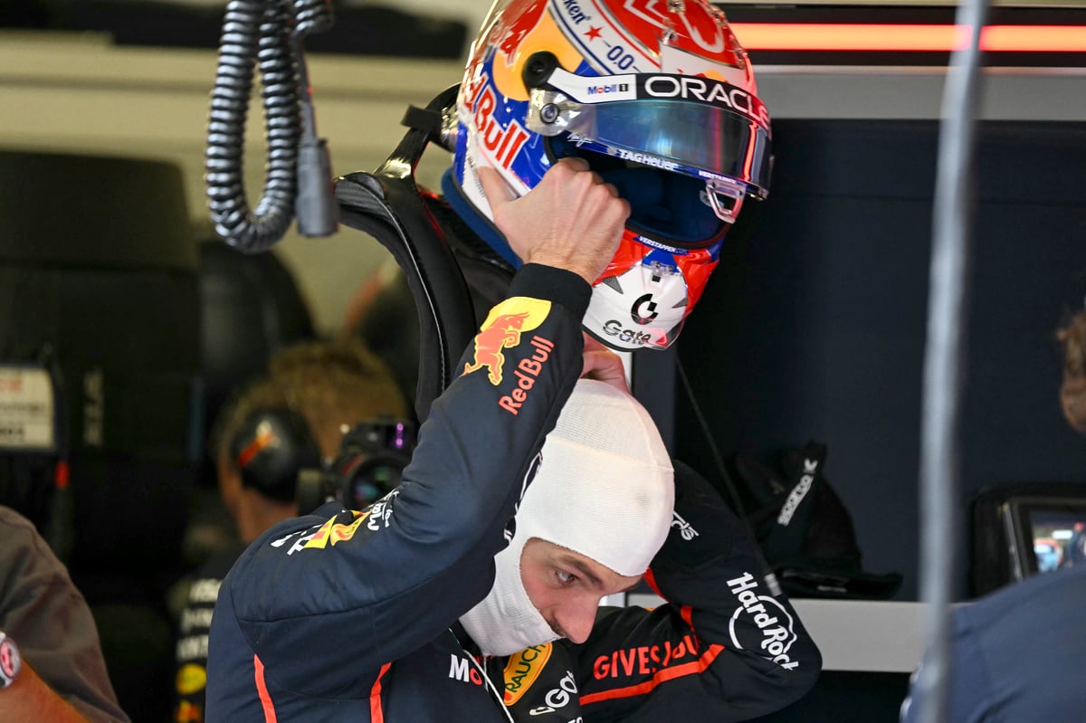 HELMET in hand, Verstappen prepares for the second practice session of the Mexico City Grand Prix.