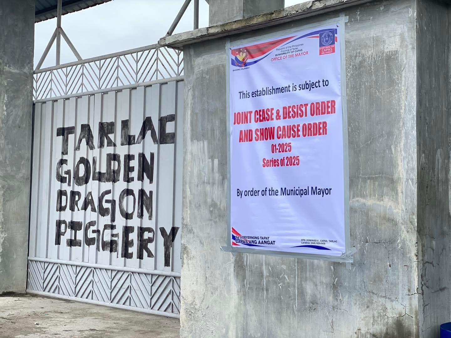 Capas orders closure of three livestock farms over complaints