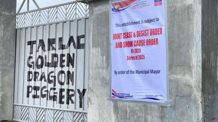 Three farms in Barangays Lawy and Manga were ordered to cease operations on 06 November 2025.