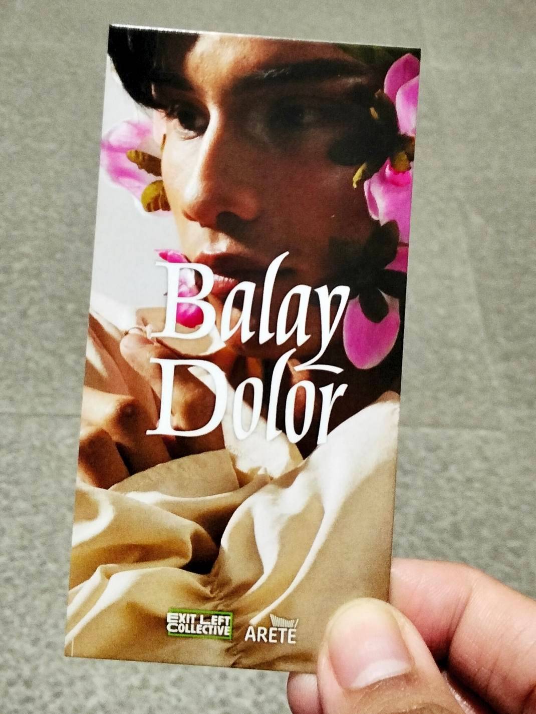 One of five ticket designs for Exit Left Collective's staging of 'Balay Dolor: A Live Draft.'