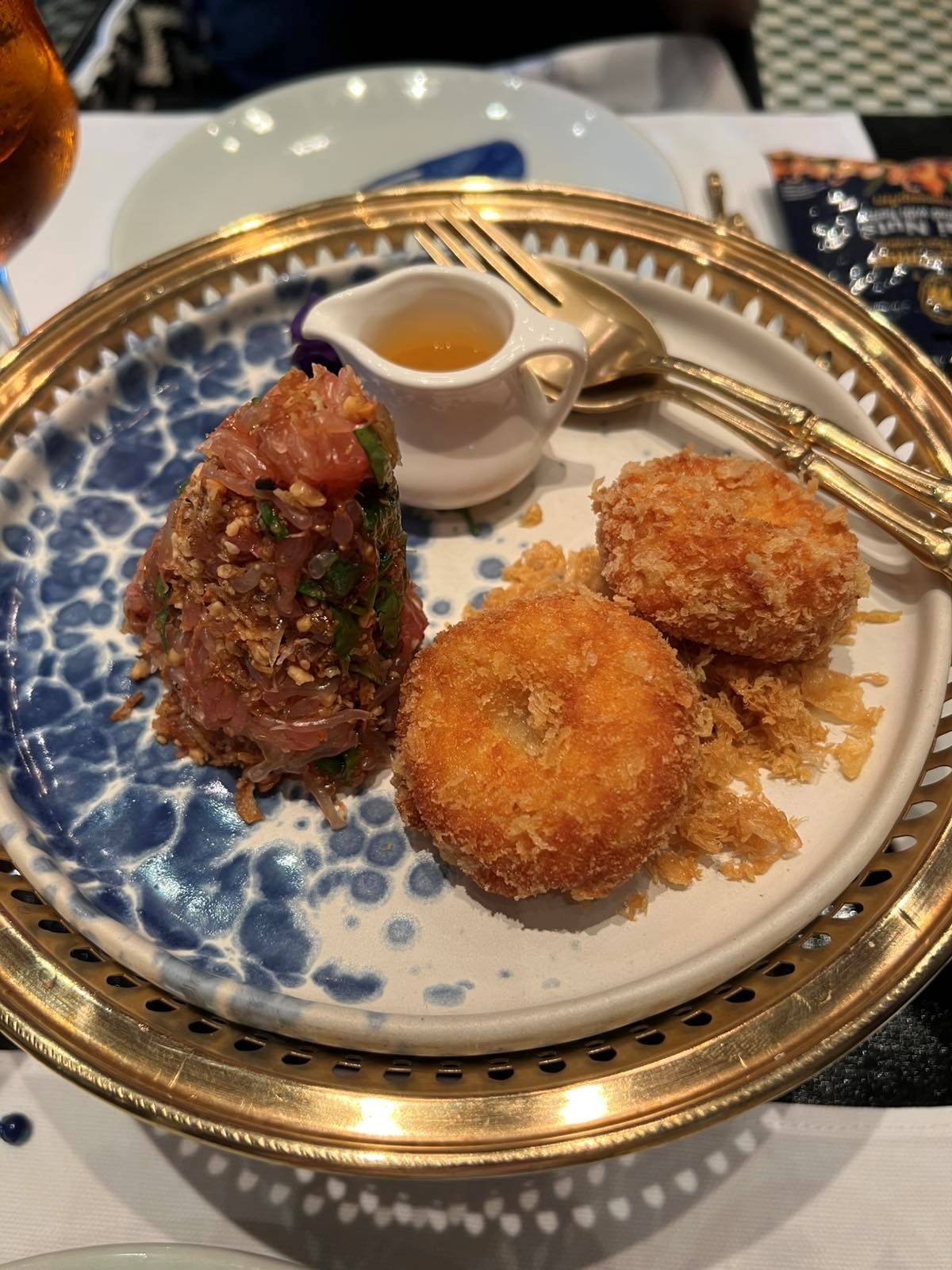 Crab Cakes with Pomelo Salad.