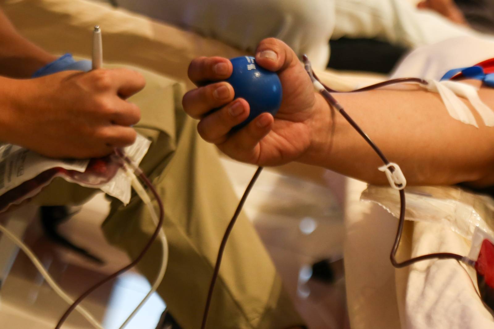 As Super Typhoon Uwan approaches, hundreds of rescue and fire volunteers still found time to donate blood at Ongpin Tower in Manila on the morning of 9 November 2025, in anticipation of a critical rise in blood demand, especially for trauma and emergency cases.