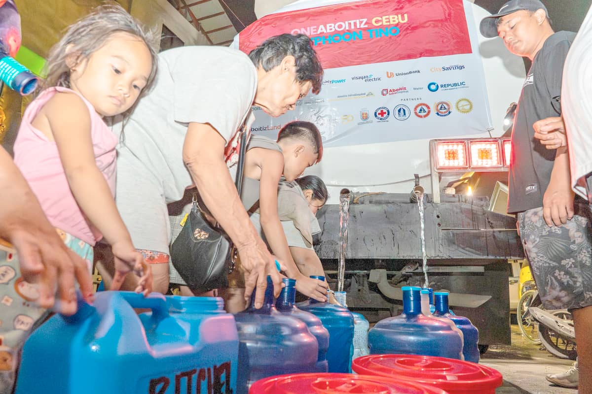 ABOITIZ InfraCapital Water has deployed tankers and five-gallon containers.
