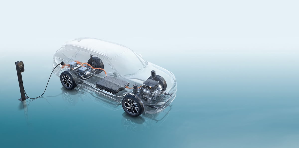 VIEW of the Hi4 hybrid system shows how GWM combines engine and electric power for smoother performance.
