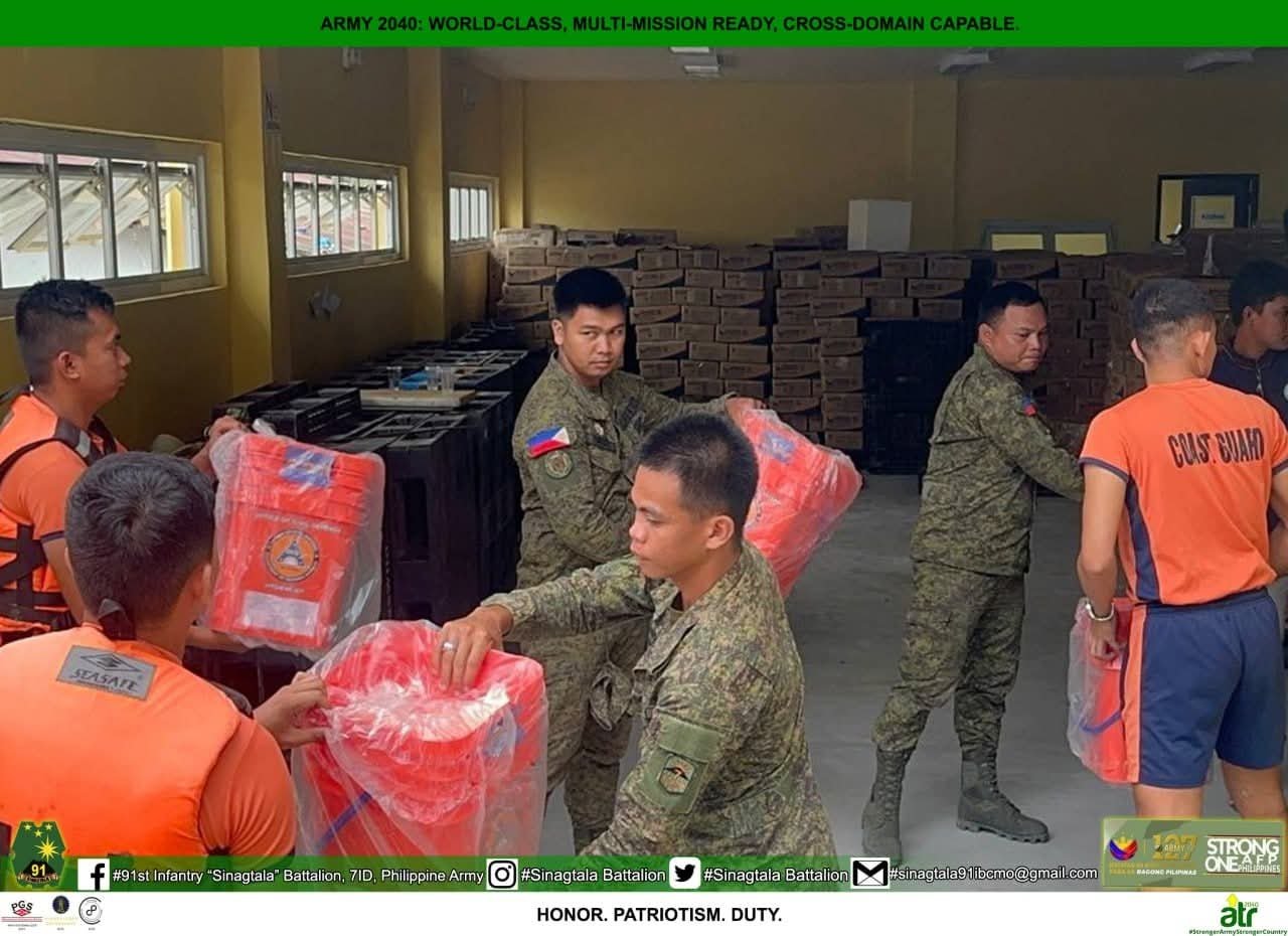 Army’s 91st IB boosts disaster response operations in Aurora amid Typhoon #UwanPH