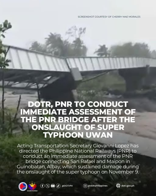 DOTr orders probe, fast-tracking of damaged PNR bridge in Albay