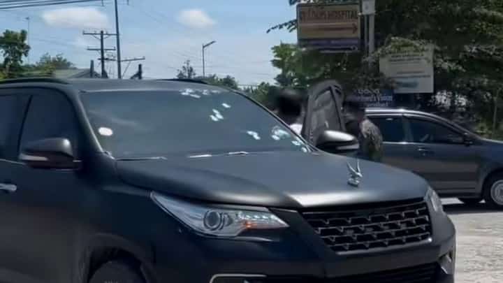RIDDLED: A Toyota Fortuner SUV was riddled with bullets in Tacurong City mid-Tuesday, November 10, 2025 by still unidentified assailants where Former Maguindanao del Sur Board Member Taharuddin “Frank” Mlok narrowly escaped death. Luckily, the said vehicle was bullet-proof.