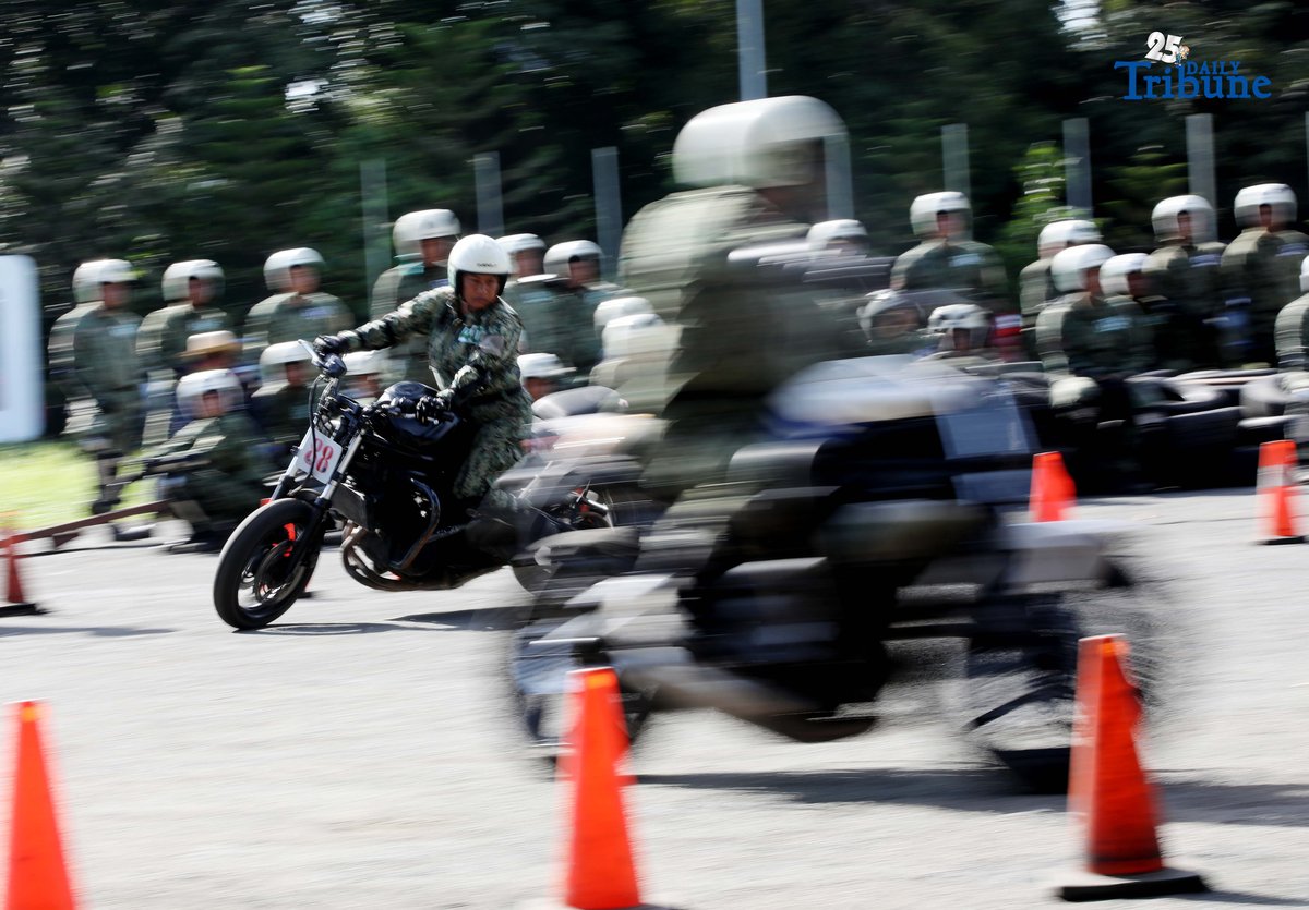 SKILLS ON WHEELS Police personnel undergo intensive motorcycle riding training at Camp Karingal in Quezon City on Tuesday, November 11, 2025, as part of a 45-day course designed to enhance their riding proficiency and operational readiness.