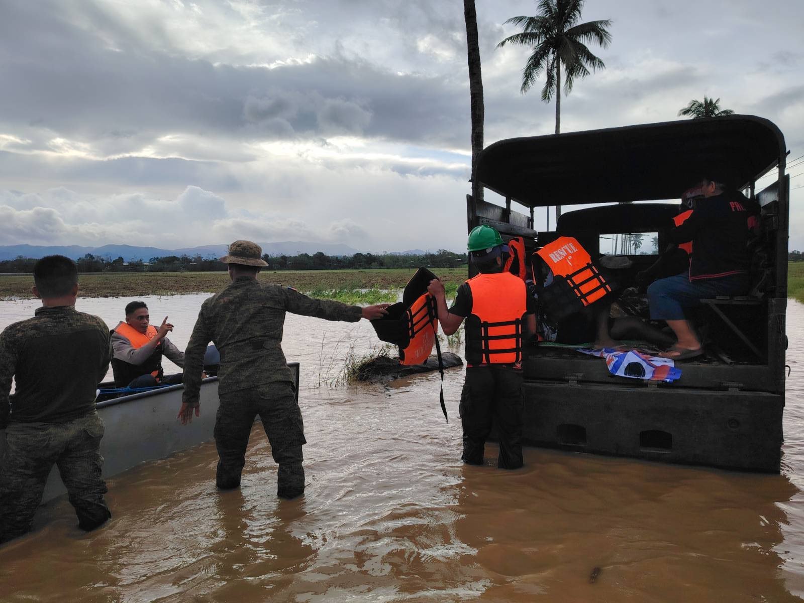 Some 57,861 families were evacuated and 59 trapped families were rescued by the Northern Luzon Command (NOLCOM) of the Armed Forces of the Philippines as Super Typhoon Uwan ravaged the Northern and Central Luzon.