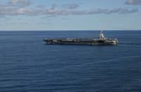 ANG pinakamalaking carrier ng sasakyang panghimpapawid sa mundo, ang USS Gerald R. Ford - na makikita dito sa North Sea noong 24 Setyembre- ay dumating sa Latin America noong Martes, na nagpapataas ng pagbuo ng militar na binabalaan ng Venezuela na maaaring magdulot ng mas malawak na salungatan habang inaanunsyo nito ang sarili nitong deployment.