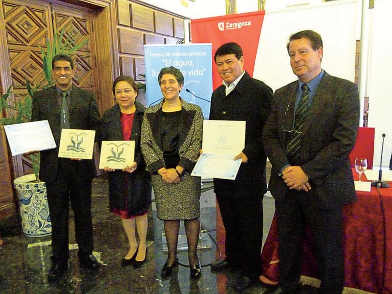 UN “Water for Life Award – Best Water ManagementPractices” presented in  Zaragoza, Spain during World Water Day (2011)