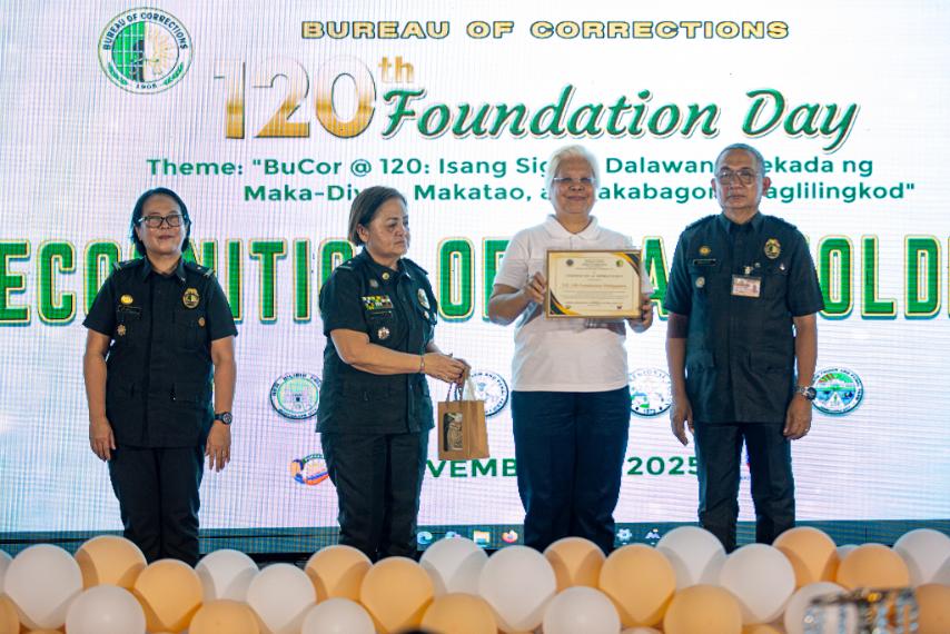 BuCor honors Tzu Chi Eye Center, media partners for support to PDL rehabilitation