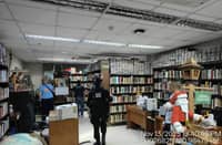 Members of the Manila Police District are scouring the areas inside the University of the Philippines-Philippine General Hospital after its management received a bomb threat.