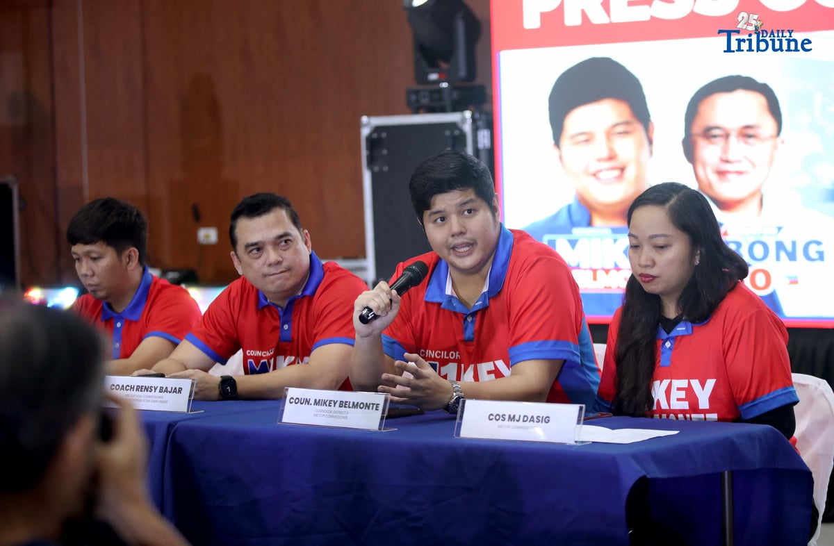 Quezon City District 2 Councilor Mikey Belmonte leads the press conference for MB Cup Season 2 at the MRB Gym on Friday, 14 November. The citywide grassroots basketball league — now composed of 114 teams — aims to develop young athletes in Quezon City and build a sustainable sports program for long-term youth development.
