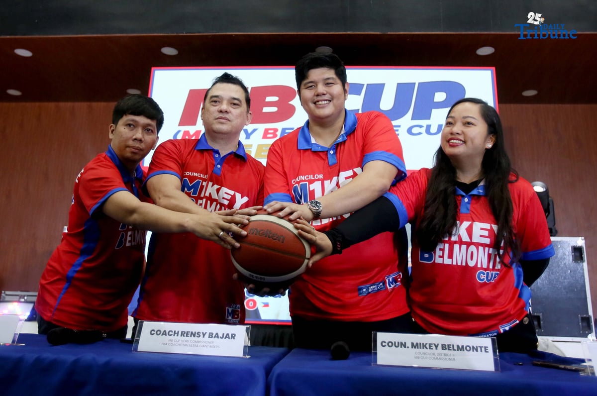 Quezon City District 2 Councilor Mikey Belmonte leads the press conference for MB Cup Season 2 at the MRB Gym on Friday, 14 November. The citywide grassroots basketball league — now composed of 114 teams — aims to develop young athletes in Quezon City and build a sustainable sports program for long-term youth development.