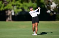 BIANCA Pagdanganan plays a shot on the eighth hole during The ANNIKA driven by Gainbridge in Belleair, Florida.