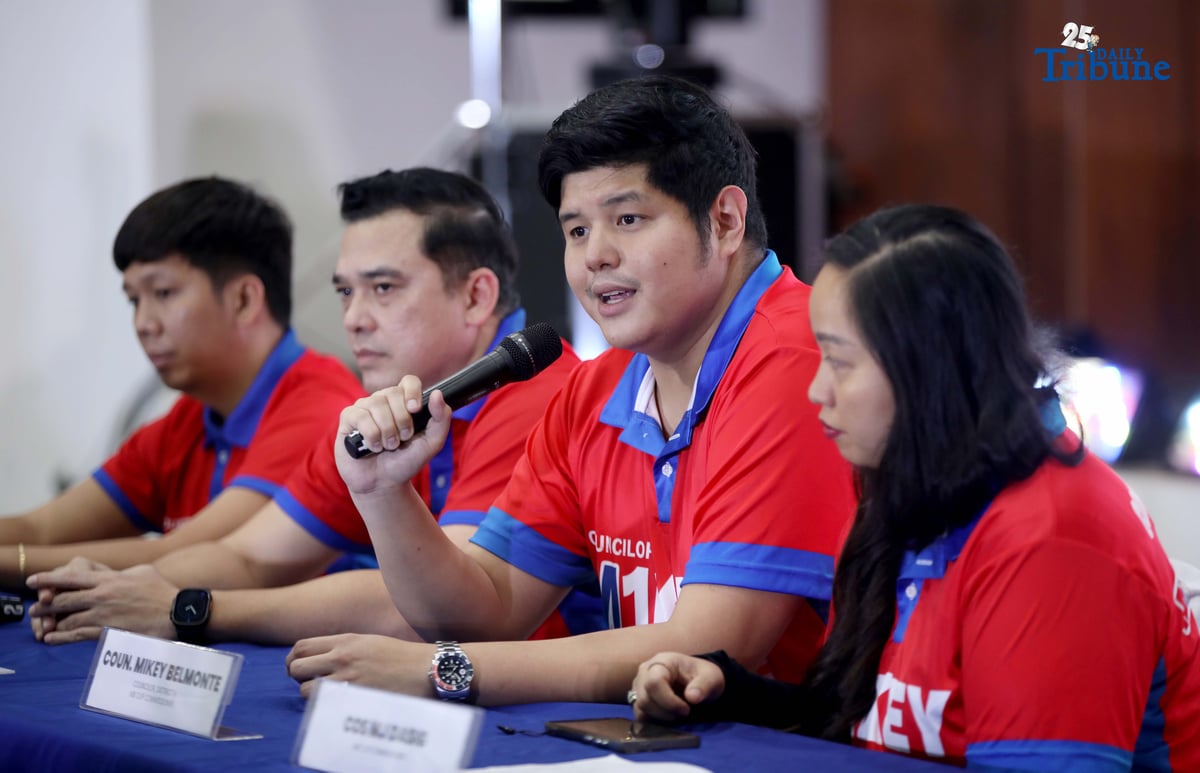 Quezon City District 2 Councilor Mikey Belmonte leads the press conference for MB Cup Season 2 at the MRB Gym on Friday, 14 November. The citywide grassroots basketball league — now composed of 114 teams — aims to develop young athletes in Quezon City and build a sustainable sports program for long-term youth development.