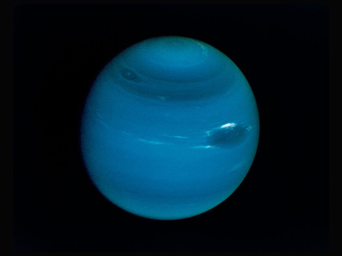Neptune as seen from Voyager II in 1989.