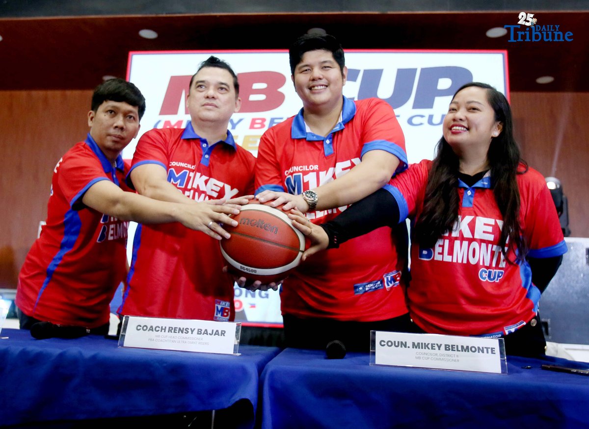 Quezon City District 2 Councilor Mikey Belmonte leads the press conference for MB Cup Season 2 at the MRB Gym on Friday, 14 November. The citywide grassroots basketball league — now composed of 114 teams — aims to develop young athletes in Quezon City and build a sustainable sports program for long-term youth development.