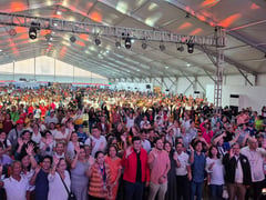 Villar Family with the OFWs and their Families during the 14th OFW and Family Summit