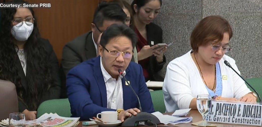 The Discayas at the Senate blue ribbon committee hearing.