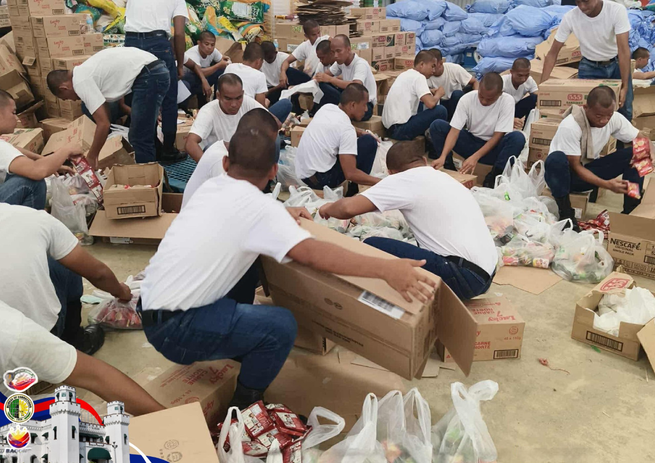 BuCor donates goods to typhoon victims