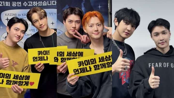 D.O., Kai, Sehu, suho, Chanyeol and Lay.