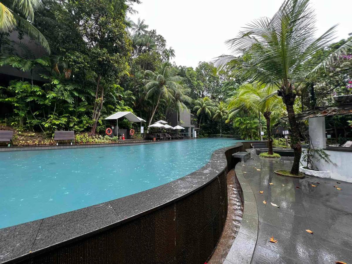 The resort's natural swimming pool.
