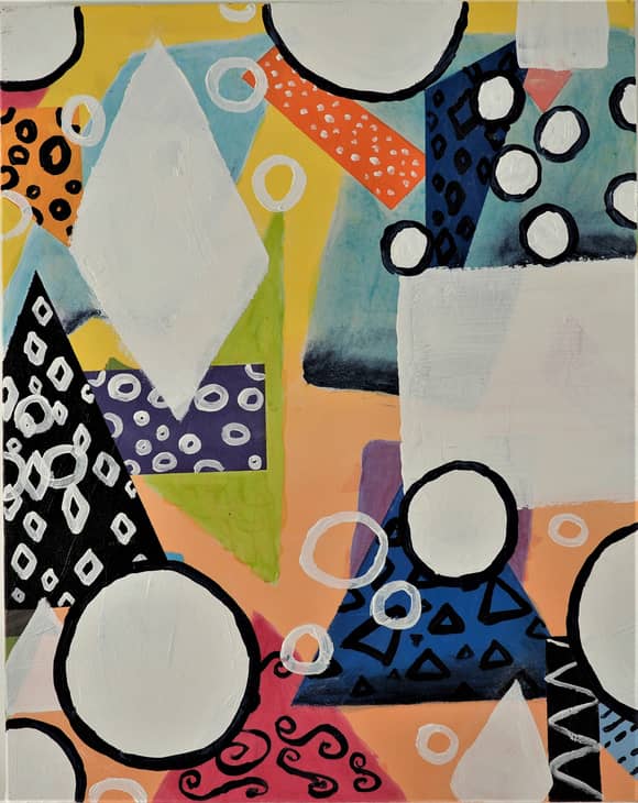 ‘A NEW Decade,’ acrylic on canvas, 20” x 16,” 2020.