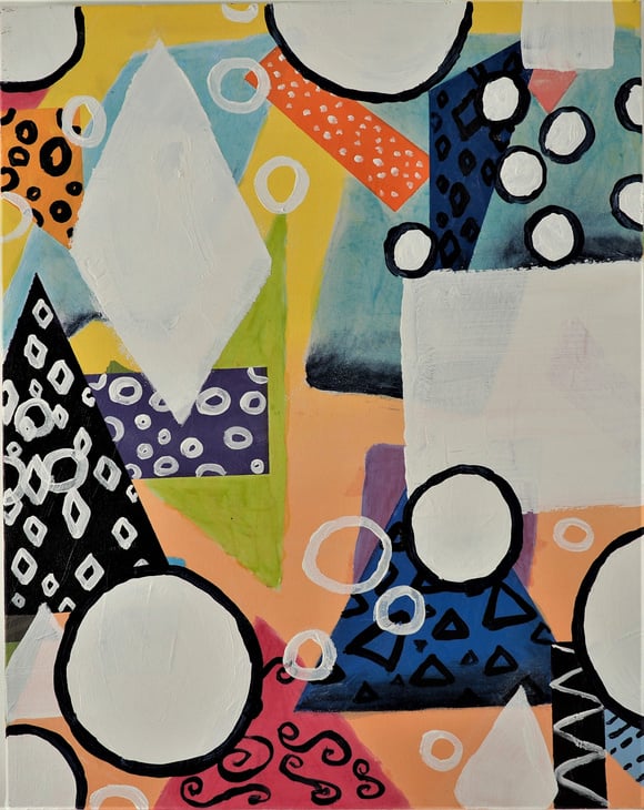 ‘A NEW Decade,’ acrylic on canvas, 20” x 16,” 2020.