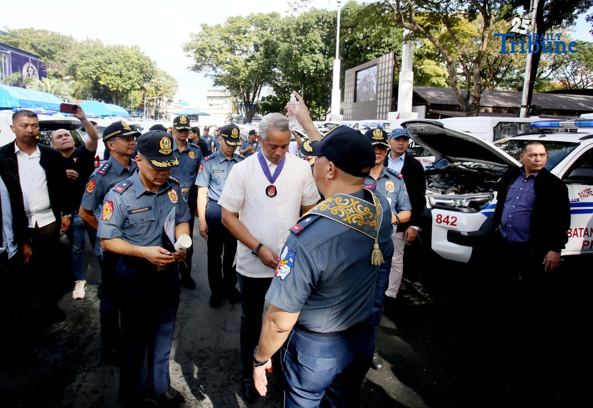 PNP Officer-in-Charge Jose Melencio Nartatez and Interior Secretary Jonvic Remulla lead the blessing ceremony of newly procured police equipment at Camp Crame on Monday, 17 November 2025. The upgraded assets include drones, motorcycles, vehicles, and mobile devices designed to bolster police operations nationwide.