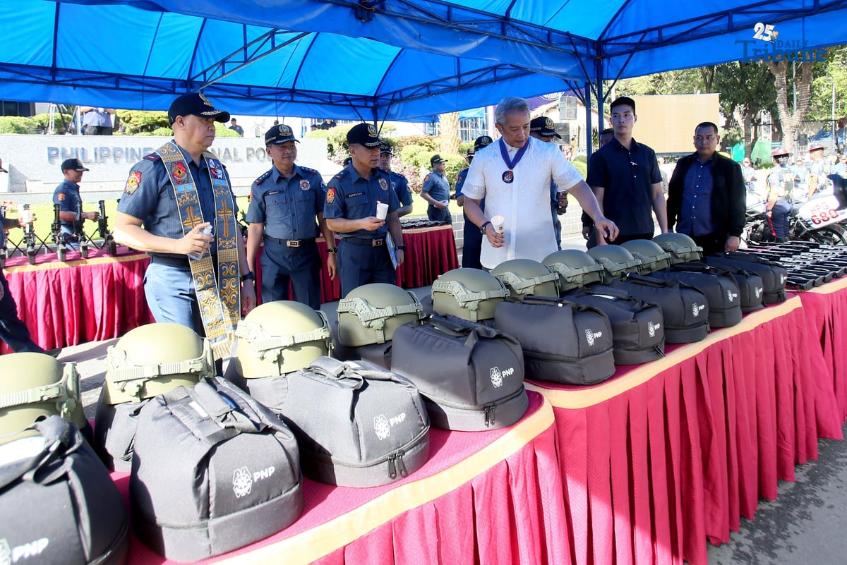 PNP Officer-in-Charge Jose Melencio Nartatez and Interior Secretary Jonvic Remulla lead the blessing ceremony of newly procured police equipment at Camp Crame on Monday, 17 November 2025. The upgraded assets include drones, motorcycles, vehicles, and mobile devices designed to bolster police operations nationwide.