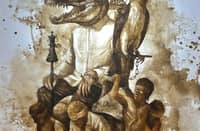 "PASANIN NG BAYAN," mud painting by Ryard Josh Adorabl