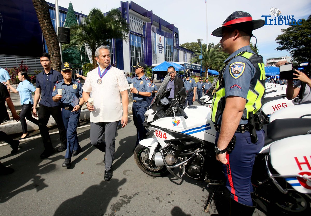 PNP Officer-in-Charge Jose Melencio Nartatez and Interior Secretary Jonvic Remulla lead the blessing ceremony of newly procured police equipment at Camp Crame on Monday, 17 November 2025. The upgraded assets include drones, motorcycles, vehicles, and mobile devices designed to bolster police operations nationwide.