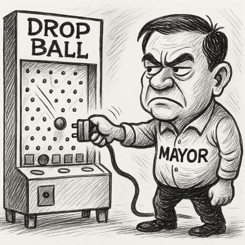 Tabuk City orders shutdown of all 'drop ball' gambling stalls