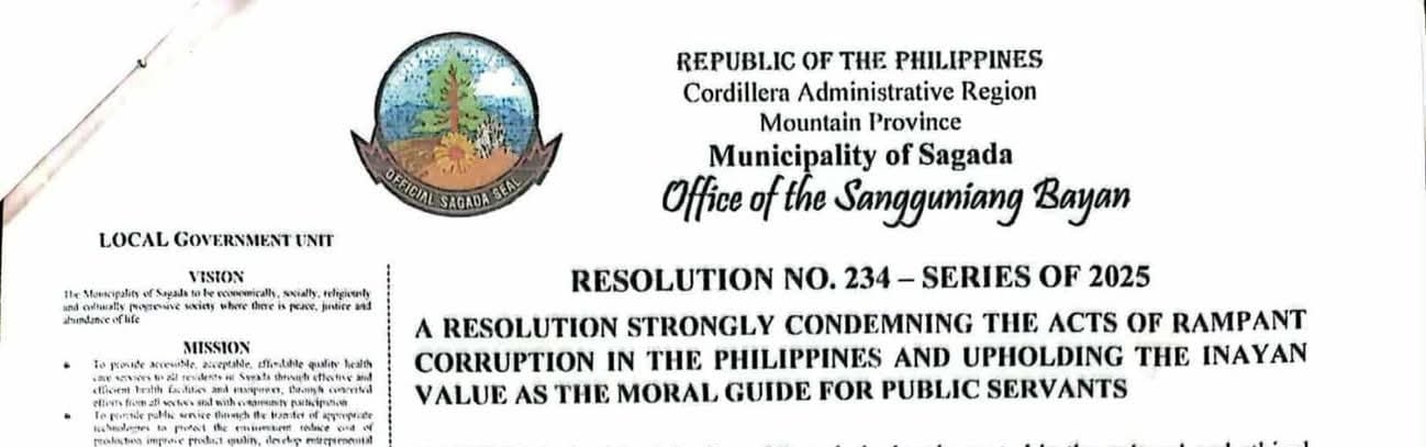 Sagada IP Council condemns nationwide corruption, cites ‘Inayan’ in call for accountability