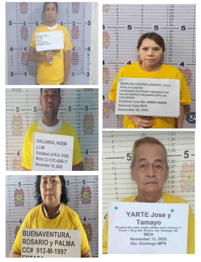 Nueva Ecija police net five, including most wanted sex offender